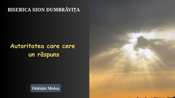 autoritatea care cere un raspuns